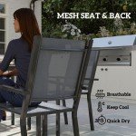 7 Piece Outdoor Dining Set with Stackable Chairs