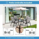 6-Piece Outdoor Patio Dining Set with Umbrella