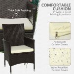 Outsunny Outdoor Rattan Armchair Dining Chair Set
