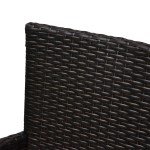 Outsunny Outdoor Rattan Armchair Dining Chair Set