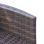 Rattan Garden Dining Set with Rectangular Table and Chairs