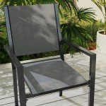 7 Piece Outdoor Dining Set with Stackable Chairs