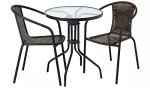 Rattan 3-Piece Tasmania Bistro Garden Set