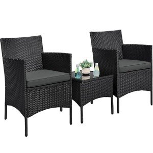 3-Piece Rattan Outdoor Patio Furniture Set
