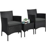 3-Piece Rattan Outdoor Patio Furniture Set