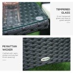 3-Piece Rattan Bistro Set for Garden & Patio