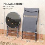 Stylish 3-Piece Outdoor Bistro Set in Grey