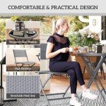 Stylish 3-Piece Outdoor Bistro Set in Grey