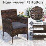3-Piece Outdoor Bistro Set with Cushions