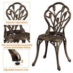 3-Piece Outdoor Bistro Set with Round Table