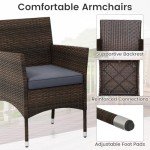3-Piece Outdoor Bistro Set with Cushions