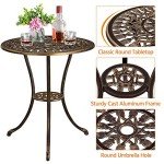 3-Piece Outdoor Bistro Set with Round Table