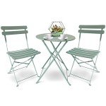SUNMER Mint Folding Bistro Set for Gardens