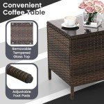3-Piece Outdoor Bistro Set with Cushions