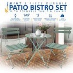 SUNMER Mint Folding Bistro Set for Gardens