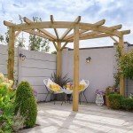 Wooden Corner Pergola Garden Plant Frame 9' x 9