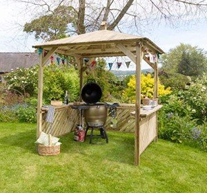 Wooden Garden Gazebo with BBQ Shelter & Pavilion