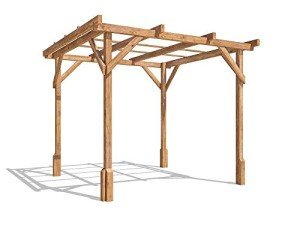 Wooden Pergola Plant Frame Kit - 2x2 Metres
