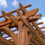 Cedar Wood Pergola for Outdoor Shade 12ft x 10ft
