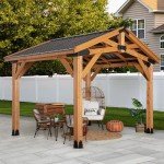 Norwood Cedar Patio Gazebo - Heavy Duty Shelter