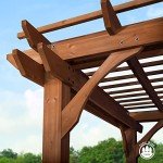 Cedar Wood Pergola for Outdoor Shade 12ft x 10ft