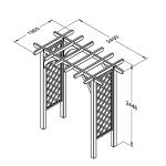 Forest Garden Large Ultima Pergola with Side Panels