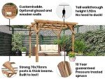 Wooden Pergola Plant Frame Kit - 2x2 Metres