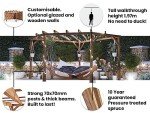 Wooden Corner Pergola Kit 10' x 10