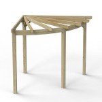 Wooden Corner Pergola Garden Plant Frame 9' x 9