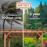 Cedar Wood Pergola for Outdoor Shade 12ft x 10ft