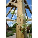 Wooden Corner Pergola Garden Plant Frame 9' x 9