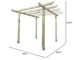 PGS Heavy Duty Wooden Pergola Kit for Gardens