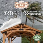 Norwood Cedar Patio Gazebo - Heavy Duty Shelter