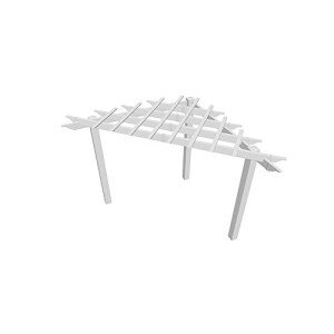 8' x 8' Vinyl Corner Pergola for Gardens