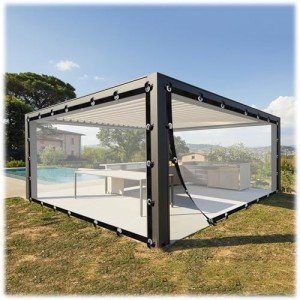 Clear Waterproof Vinyl Curtain for Outdoor Spaces