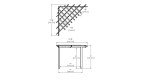 8' x 8' Vinyl Corner Pergola for Gardens