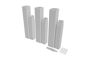 Vita Classic White Vinyl Pergola Post Extensions, 3-Pack