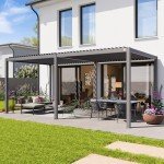 PRIMEYARD 3x6m Aluminium Pergola with Grey Canopy