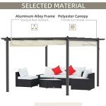 Aluminium Outdoor Pergola with Retractable Roof