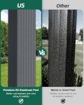 3M x 4M Dark Grey Aluminum Pergola with Retractable Roof