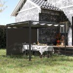 Aluminum Garden Pergola with Retractable Canopy