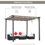 Aluminium 3m x 3m Garden Pergola Canopy Awning