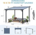 U-MAX 3m x 3m Heavy Duty Garden Gazebo