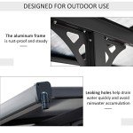 Outsunny Wall Mounted Pergola with Aluminum Frame