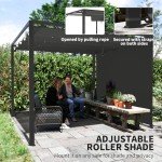 Aluminum Garden Pergola with Retractable Canopy