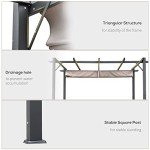 Aluminium 3m x 3m Garden Pergola Canopy Awning
