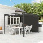 Aluminum Garden Pergola with Retractable Canopy