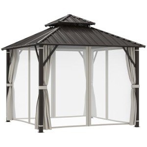 Outsunny 3x3m Hardtop Waterproof Garden Gazebo