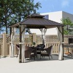 Outsunny 3x3m Hardtop Waterproof Garden Gazebo