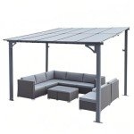 Aluminium 3x3m Wall-Mounted Gazebo for Garden